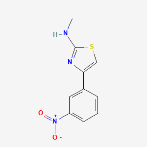 molecular formula C10H9N3O2S B2879157 N-methyl-4-(3-nitrophenyl)-1,3-thiazol-2-amine CAS No. 172848-45-2