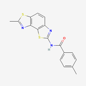 molecular formula C17H13N3OS2 B2879161 4-甲基-N-(7-甲基-[1,3]噻唑并[5,4-e][1,3]苯并噻唑-2-基)苯甲酰胺 CAS No. 361482-00-0