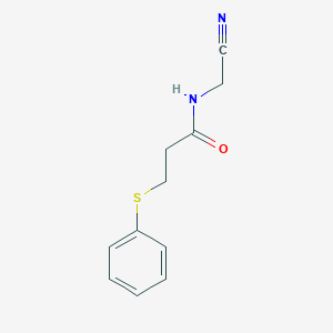 molecular formula C11H12N2OS B2879162 N-(cyanomethyl)-3-(phenylsulfanyl)propanamide CAS No. 880320-57-0