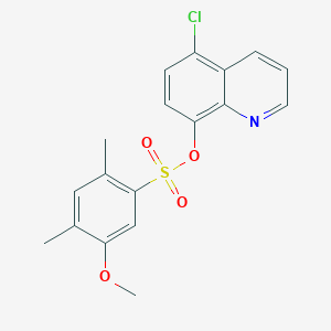 molecular formula C18H16ClNO4S B2879167 5-Chloroquinolin-8-yl 5-methoxy-2,4-dimethylbenzene-1-sulfonate CAS No. 2415553-94-3