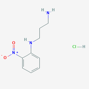 molecular formula C9H14ClN3O2 B2879171 N-(3-aminopropyl)-2-nitroaniline hydrochloride CAS No. 145315-42-0; 52289-07-3