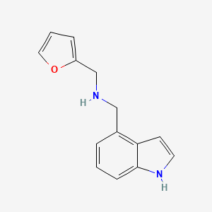 molecular formula C14H14N2O B2879185 N-(2-呋喃甲基)-N-(1H-吲哚-4-基甲基)胺 CAS No. 944897-16-9