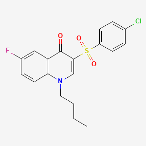 molecular formula C19H17ClFNO3S B2879189 1-Butyl-3-(4-chlorobenzenesulfonyl)-6-fluoro-1,4-dihydroquinolin-4-one CAS No. 899215-04-4