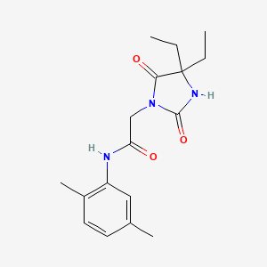 molecular formula C17H23N3O3 B2879198 2-(4,4-二乙基-2,5-二氧代咪唑烷-1-基)-N-(2,5-二甲基苯基)乙酰胺 CAS No. 941912-98-7