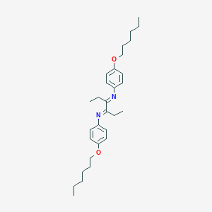 molecular formula C30H44N2O2 B287921 N-(1-ethyl-2-{[4-(hexyloxy)phenyl]imino}butylidene)-N-[4-(hexyloxy)phenyl]amine 
