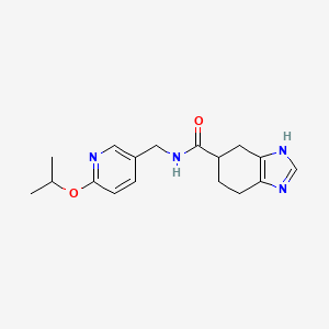 molecular formula C17H22N4O2 B2879212 N-((6-isopropoxypyridin-3-yl)methyl)-4,5,6,7-tetrahydro-1H-benzo[d]imidazole-5-carboxamide CAS No. 2034504-28-2