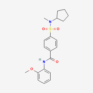 molecular formula C20H24N2O4S B2879236 4-[环戊基(甲基)磺酰基]-N-(2-甲氧基苯基)苯甲酰胺 CAS No. 899963-65-6