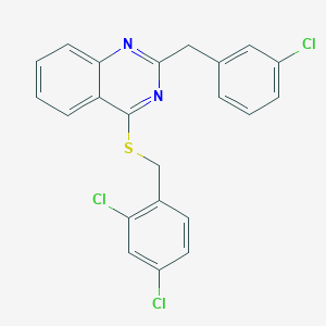 2-(3-Chlorobenzyl)-4-[(2,4-dichlorobenzyl)sulfanyl]quinazoline