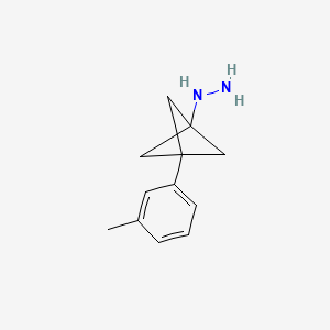 [3-(3-Methylphenyl)-1-bicyclo[1.1.1]pentanyl]hydrazine