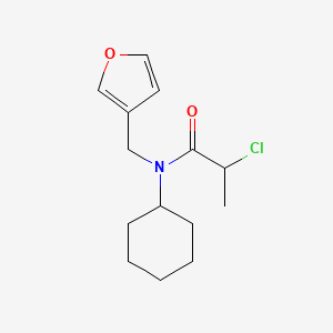 2-Chloro-N-cyclohexyl-N-(furan-3-ylmethyl)propanamide