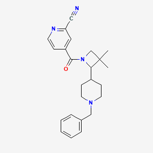 4-[2-(1-Benzylpiperidin-4-yl)-3,3-dimethylazetidine-1-carbonyl]pyridine-2-carbonitrile