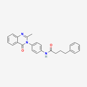 molecular formula C25H23N3O2 B2879282 N-[4-(2-methyl-4-oxoquinazolin-3-yl)phenyl]-4-phenylbutanamide CAS No. 903329-41-9