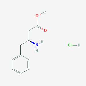 molecular formula C11H16ClNO2 B2879290 L-Beta-homophenylalanine methyl ester, HCl CAS No. 186393-25-9