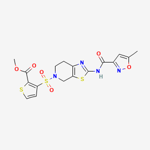 methyl 3-((2-(5-methylisoxazole-3-carboxamido)-6,7-dihydrothiazolo[5,4-c]pyridin-5(4H)-yl)sulfonyl)thiophene-2-carboxylate