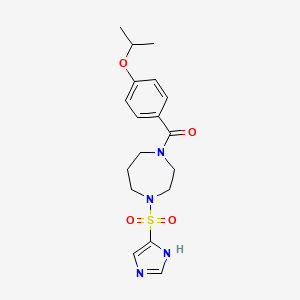 B2879309 (4-((1H-imidazol-4-yl)sulfonyl)-1,4-diazepan-1-yl)(4-isopropoxyphenyl)methanone CAS No. 1904182-17-7