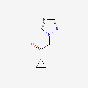 molecular formula C7H9N3O B2879316 1-环丙基-2-(1H-1,2,4-三唑-1-基)乙烷-1-酮 CAS No. 86518-82-3