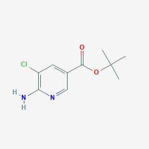 molecular formula C10H13ClN2O2 B2879323 Tert-butyl 6-amino-5-chloropyridine-3-carboxylate CAS No. 2248343-79-3