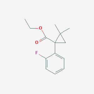 Ethyl 1-(2-fluorophenyl)-2,2-dimethylcyclopropane-1-carboxylate