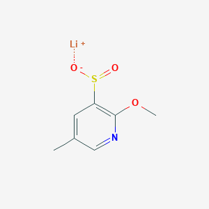 molecular formula C7H8LiNO3S B2879327 Lithium;2-methoxy-5-methylpyridine-3-sulfinate CAS No. 2241129-51-9