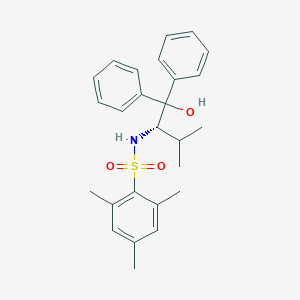 molecular formula C26H31NO3S B287933 N-{1-[hydroxy(diphenyl)methyl]-2-methylpropyl}-2,4,6-trimethylbenzenesulfonamide 
