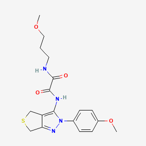 N'-[2-(4-methoxyphenyl)-4,6-dihydrothieno[3,4-c]pyrazol-3-yl]-N-(3-methoxypropyl)oxamide