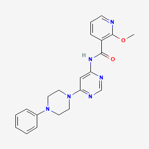 2-methoxy-N-(6-(4-phenylpiperazin-1-yl)pyrimidin-4-yl)nicotinamide