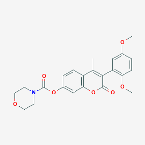 molecular formula C23H23NO7 B2879334 3-(2,5-dimethoxyphenyl)-4-methyl-2-oxo-2H-chromen-7-yl morpholine-4-carboxylate CAS No. 548764-99-4