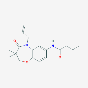 N-(5-allyl-3,3-dimethyl-4-oxo-2,3,4,5-tetrahydrobenzo[b][1,4]oxazepin-7-yl)-3-methylbutanamide