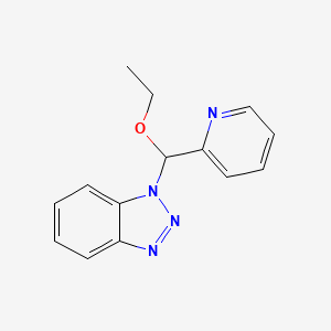 molecular formula C14H14N4O B2879341 1-[Ethoxy(pyridin-2-yl)methyl]-1H-1,2,3-benzotriazole CAS No. 172265-16-6