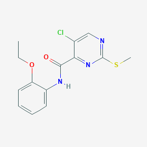 molecular formula C14H14ClN3O2S B2879346 5-chloro-N-(2-ethoxyphenyl)-2-(methylthio)pyrimidine-4-carboxamide CAS No. 898646-93-0