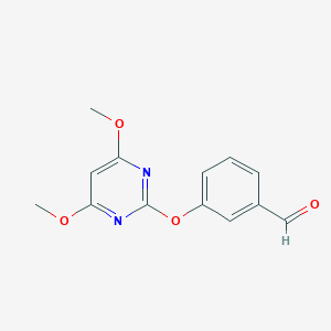 molecular formula C13H12N2O4 B287935 3-[(4,6-Dimethoxy-2-pyrimidinyl)oxy]benzaldehyde 