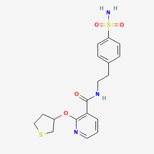N-(4-sulfamoylphenethyl)-2-((tetrahydrothiophen-3-yl)oxy)nicotinamide