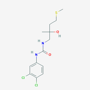 molecular formula C13H18Cl2N2O2S B2879359 1-(3,4-Dichlorophenyl)-3-(2-hydroxy-2-methyl-4-(methylthio)butyl)urea CAS No. 1396813-81-2