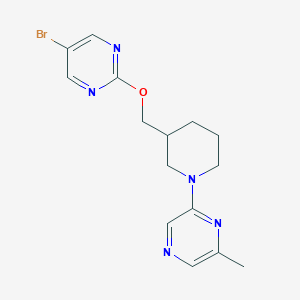 2-(3-{[(5-Bromopyrimidin-2-yl)oxy]methyl}piperidin-1-yl)-6-methylpyrazine