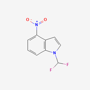 molecular formula C9H6F2N2O2 B2879375 1-(difluoromethyl)-4-nitro-1H-indole CAS No. 1774830-17-9