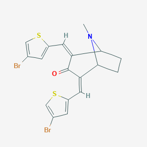 molecular formula C18H15Br2NOS2 B287938 2,4-Bis[(4-bromo-2-thienyl)methylene]-8-methyl-8-azabicyclo[3.2.1]octan-3-one 