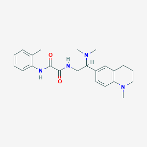 molecular formula C23H30N4O2 B2879380 N1-(2-(二甲基氨基)-2-(1-甲基-1,2,3,4-四氢喹啉-6-基)乙基)-N2-(邻甲苯基)草酰胺 CAS No. 922012-26-8