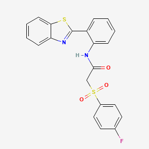 N-(2-(benzo[d]thiazol-2-yl)phenyl)-2-((4-fluorophenyl)sulfonyl)acetamide