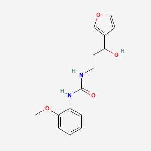 molecular formula C15H18N2O4 B2879387 1-(3-(Furan-3-yl)-3-hydroxypropyl)-3-(2-methoxyphenyl)urea CAS No. 1428365-86-9