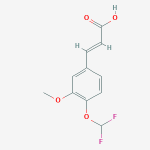 molecular formula C11H10F2O4 B2879389 4-(Difluoromethoxy)-3-methoxycinnamic acid CAS No. 324579-78-4