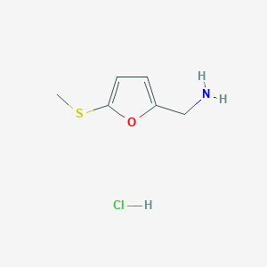 molecular formula C6H10ClNOS B2879393 [5-(甲硫基)呋喃-2-基]甲胺盐酸盐 CAS No. 2172559-10-1