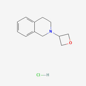 molecular formula C12H16ClNO B2879396 2-(Oxetan-3-yl)-1,2,3,4-tetrahydroisoquinoline hydrochloride CAS No. 2320602-57-9