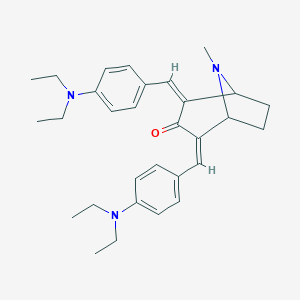 molecular formula C30H39N3O B287940 2,4-Bis[4-(diethylamino)benzylidene]-8-methyl-8-azabicyclo[3.2.1]octan-3-one 