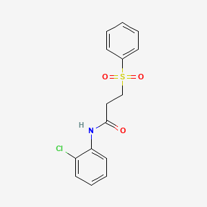 molecular formula C15H14ClNO3S B2879400 3-(benzenesulfonyl)-N-(2-chlorophenyl)propanamide CAS No. 868676-77-1