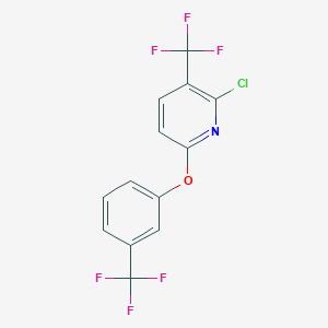 molecular formula C13H6ClF6NO B2879403 2-Chloro-3-(trifluoromethyl)-6-[3-(trifluoromethyl)phenoxy]pyridine CAS No. 866152-28-5