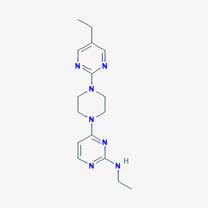 molecular formula C16H23N7 B2879406 N-Ethyl-4-[4-(5-ethylpyrimidin-2-yl)piperazin-1-yl]pyrimidin-2-amine CAS No. 2415530-66-2