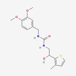 1-(3,4-Dimethoxybenzyl)-3-(2-hydroxy-2-(3-methylthiophen-2-yl)ethyl)urea