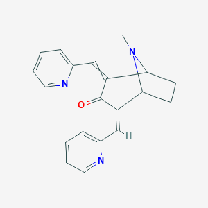 molecular formula C20H19N3O B287942 (4Z)-8-methyl-2,4-bis(pyridin-2-ylmethylidene)-8-azabicyclo[3.2.1]octan-3-one 