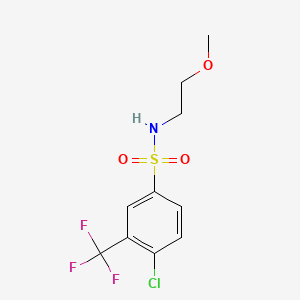 molecular formula C10H11ClF3NO3S B2879422 4-氯-N-(2-甲氧基乙基)-3-(三氟甲基)苯磺酰胺 CAS No. 612041-98-2