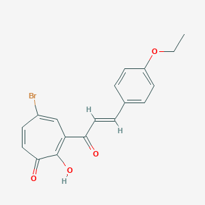 molecular formula C18H15BrO4 B287943 5-Bromo-3-[3-(4-ethoxyphenyl)acryloyl]-2-hydroxy-2,4,6-cycloheptatrien-1-one 